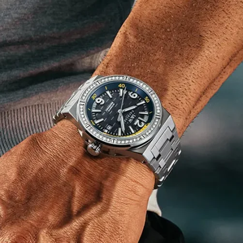 

I&W Мужские автоматические часы 42 мм Механические наручные часы Сапфировый светящийся 50 м Водонепроницаемый стальной ремешок Miyota 8215 Цирконовый безель