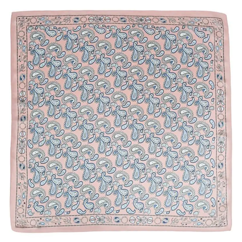 

652F Vintage Printed Bandanas for Women Formal Occasion Party Bandanas Fashion Neckerchief Neck Scarves for Various Outfit