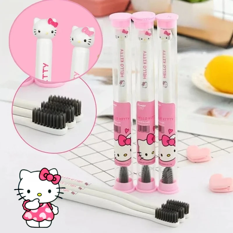

5 шт. Sanrio Hello Kitty зубная щетка мультфильм студент взрослый бытовая чистка зубная щетка путешествия портативная зубная щетка чистка подарки