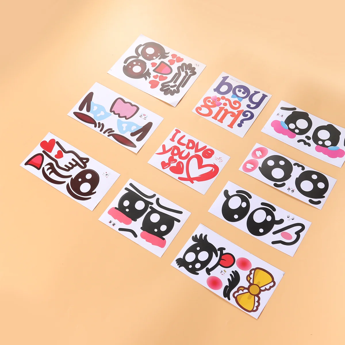 10 Pcs Sticker Cartoon Miss Pregnant Stickers Scrapbook Embellishments Lady Belly Decor