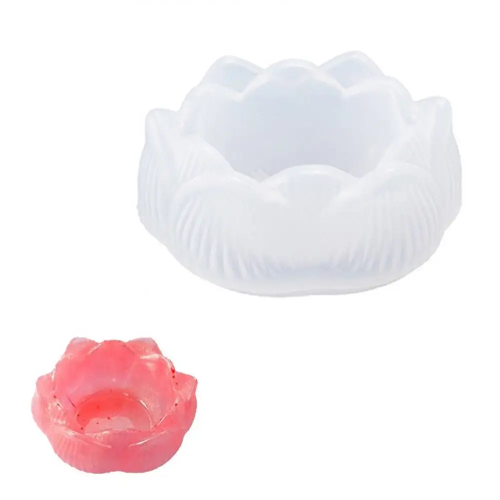 Siliconen Lotusbloem Siliconen Mal DIY Ronde Vorm Sieraden Doos Schimmel Handgemaakte 3D Design Kaars Pot Schimmel Woondecoratie