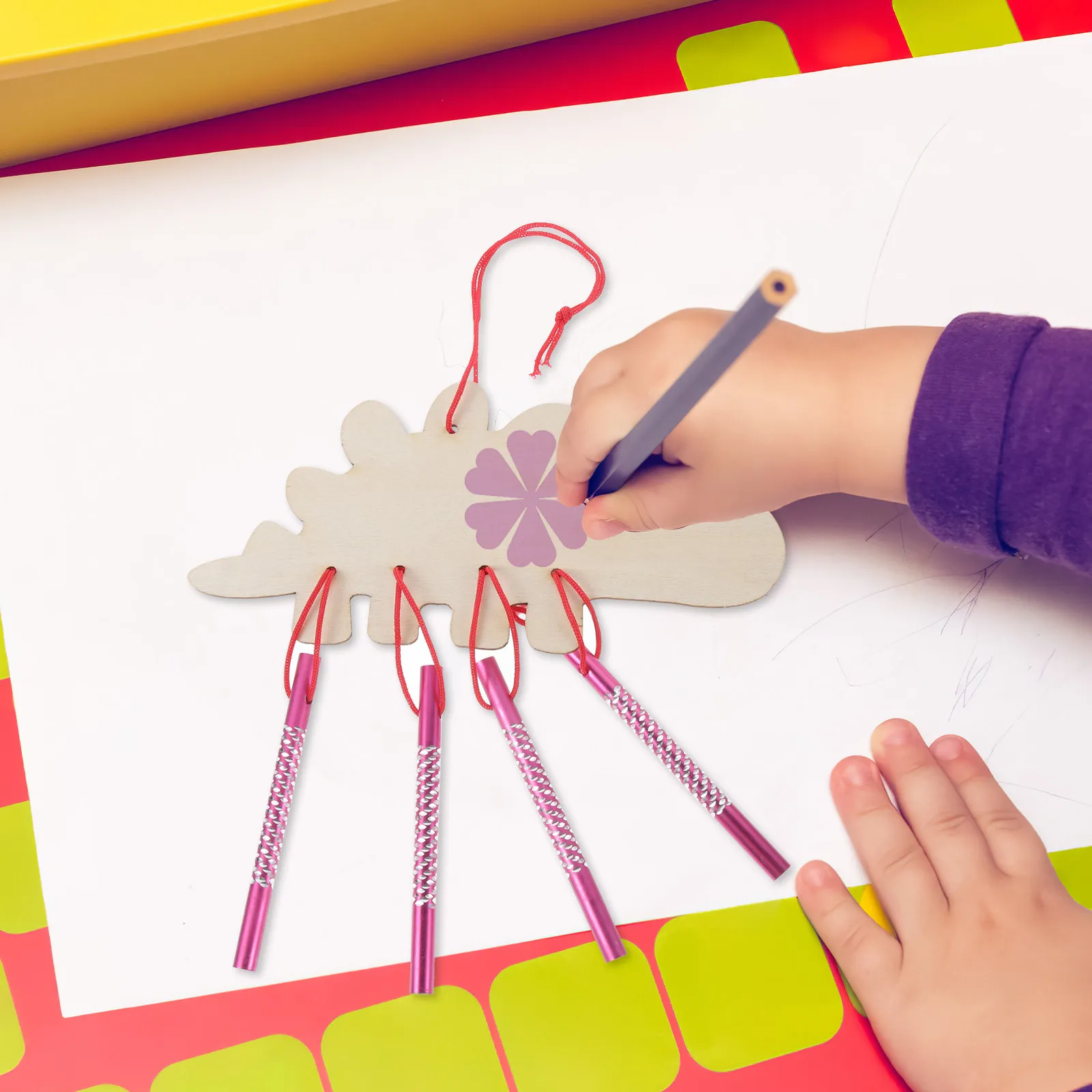 

8Sets Paintable Wooden Wind Chime Blank Doodle Art Craft DIY Wind Bell for Home Decor Outdoor Garden Party Spring Crafts Kids