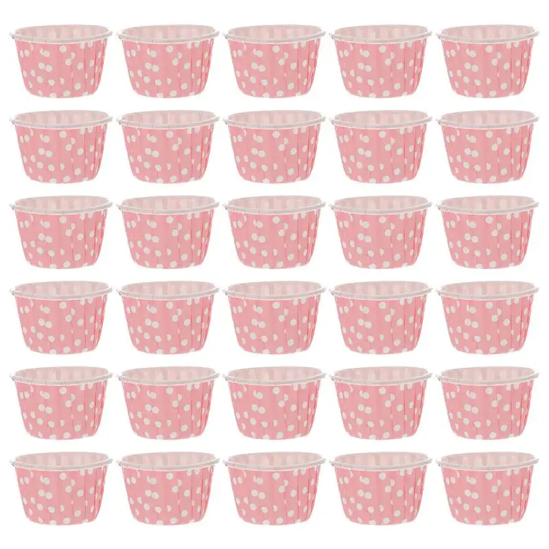 

50pcs Paper Dessert Bowls Paper Ice Cream Cups Baking Cups Paper Cups Cupcake Cases for Baking Bbq Flatware