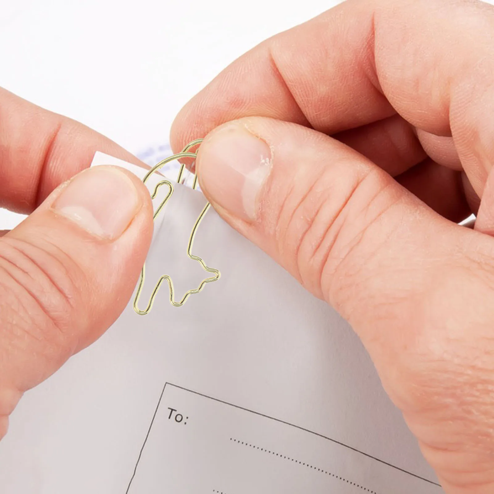 

25pcs Animal Shaped Paper Clips Golden Metal Decorative Office Supplies Bookmark Stationery For Cards Files Notes Photo Holders