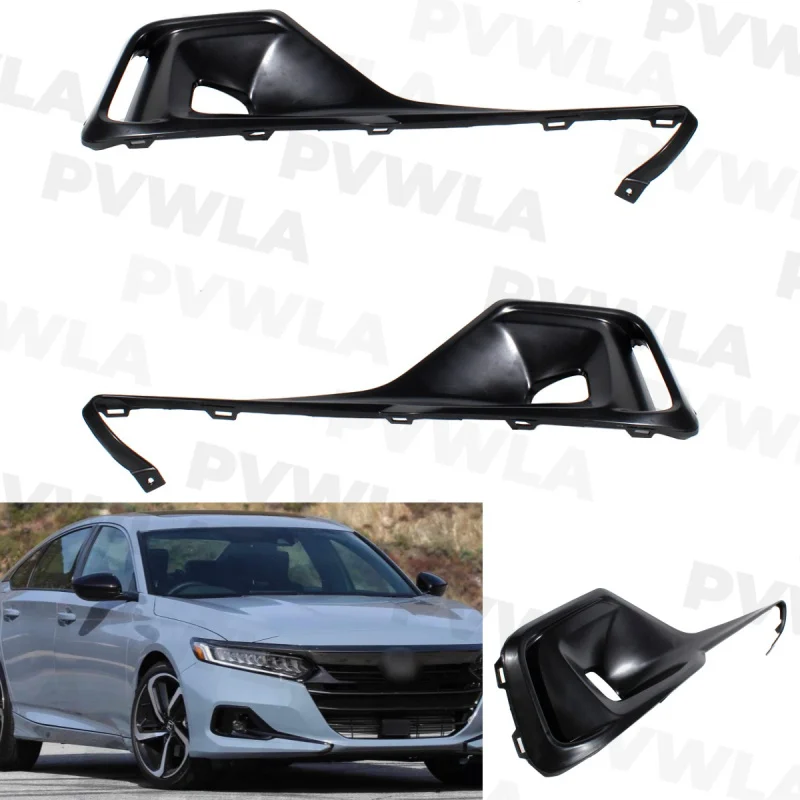 For Honda Accord 2021 2022 Left & Right Side fog lamp Light frame Front Bumper Fog Lamp Light Grille Cover