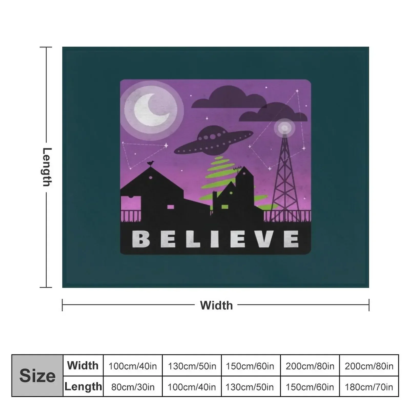 Believe in aliens village nightscape Throw Blanket Luxury Throw Giant Sofa anime Blankets For Baby Blankets