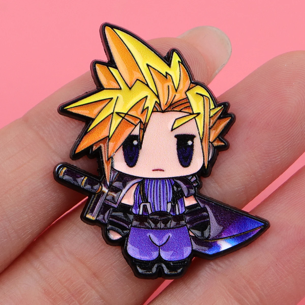 Cool Anime juego de espada esmalte Pin Virtual Fantasy World broches mujer hombres mochila accesorios bolsos insignia solapa joyería regalo de seguidor
