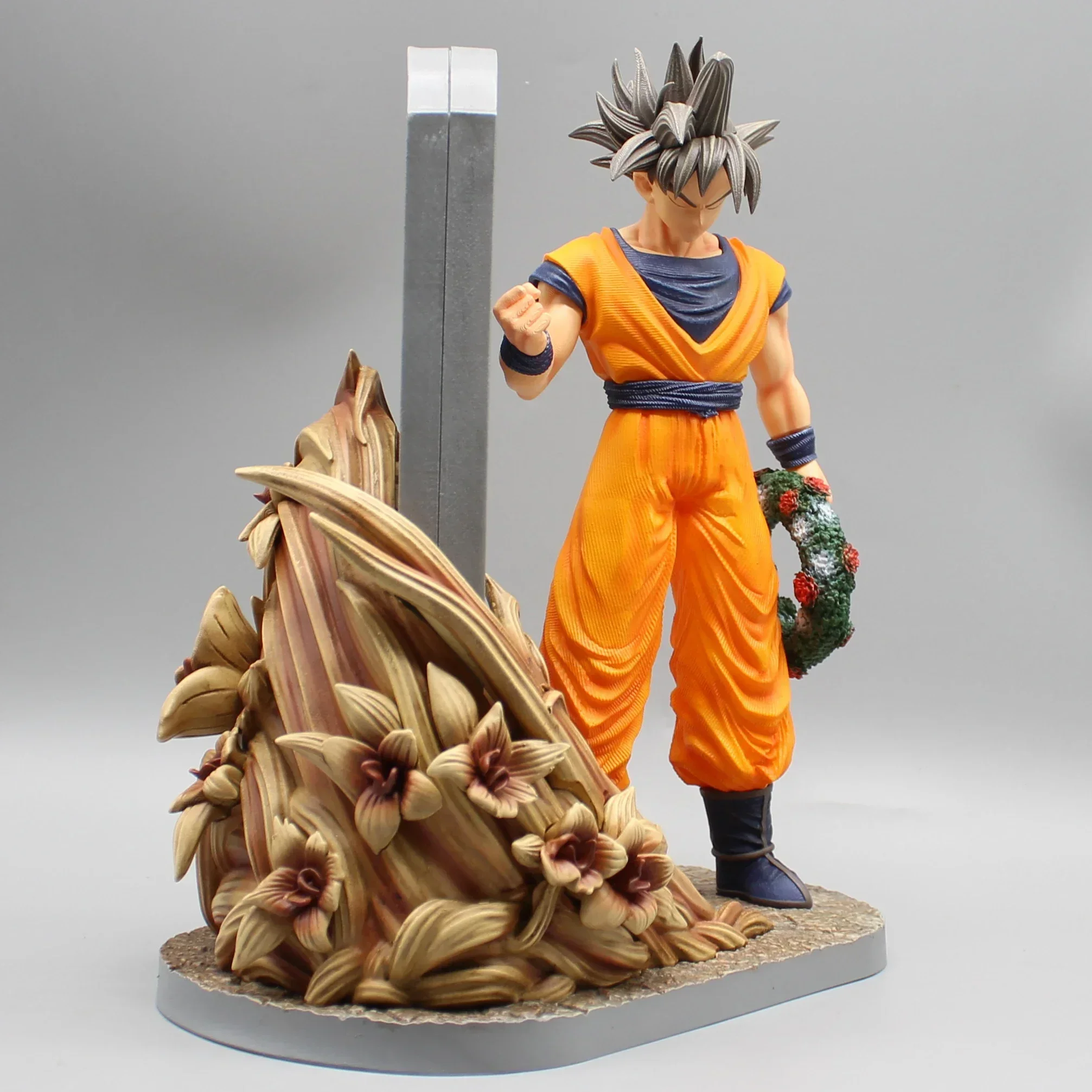 Dragon Ball 23cm Anime Figures Son Goku Toriyama Akira Mourning Tombstone Figure Statue Models Commemorat Gifts Doll Boy Toys