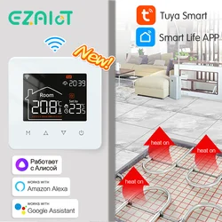 Akıllı WiFi termostat elektrikli yerden isıtma için su gaz kazanı Tuya dijital sıcaklık kontrol Alexa Google ev Yandex