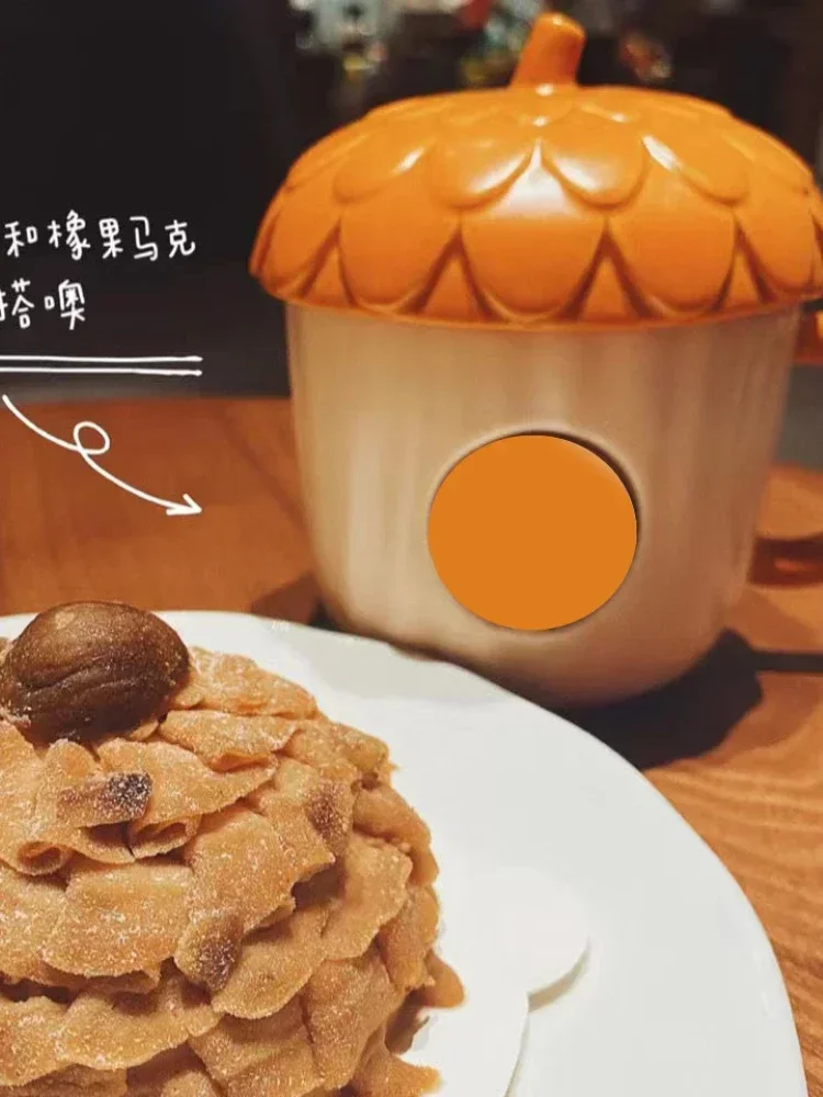 Новая осенняя милая кленовая листовая лесная осенняя кроличья милая лиса белка желудь керамическая кружка набор чашек кофейная кружка с крышкой осенняя кружка