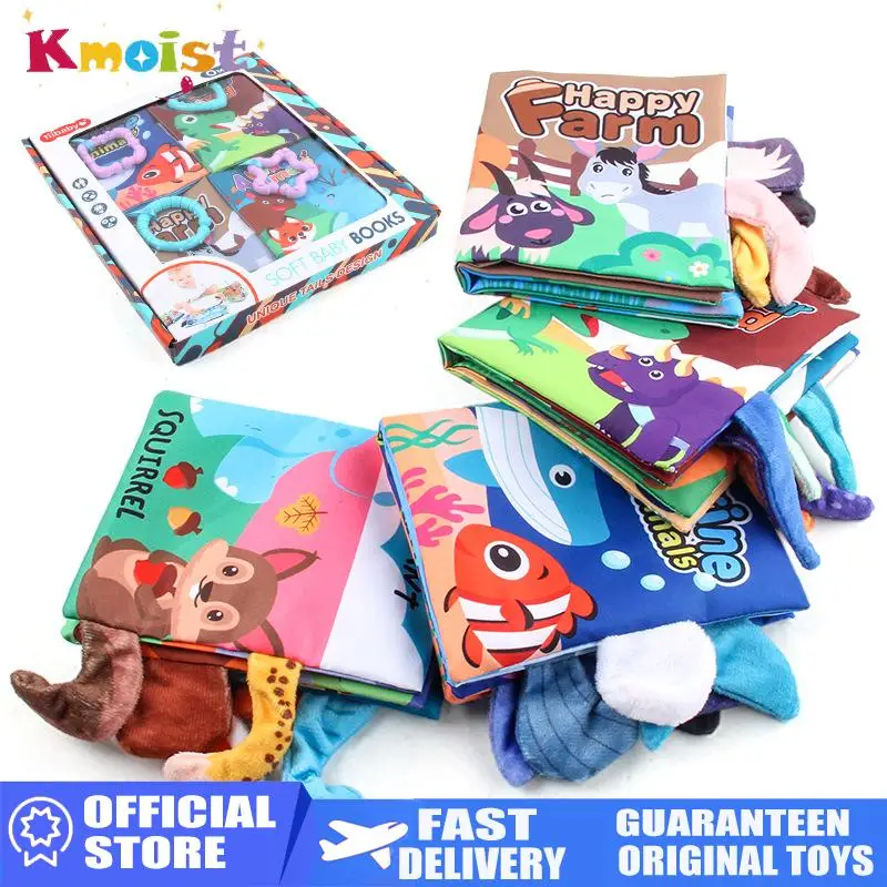 

0-36M Baby 3D Cloth Book Early Learning Toy Tail Puzzle Parent-child Interactive Soft Cloth Infants Activity Toys for Babies