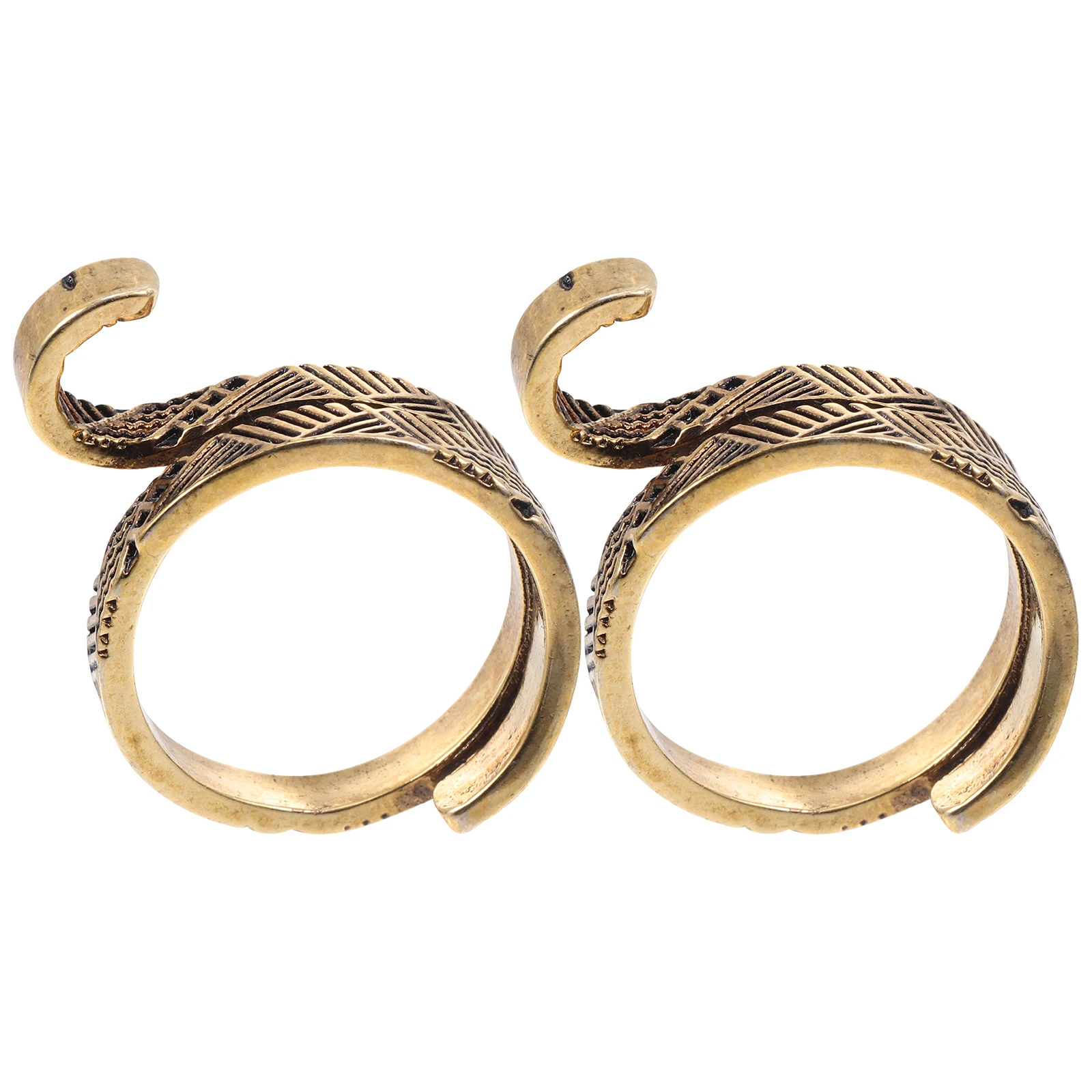 2 pcs Copper Knitting Ring Yarn Guide Loop Thread Sewing Supplies Crochet Tools Adjustable Portable Practical Wool Box