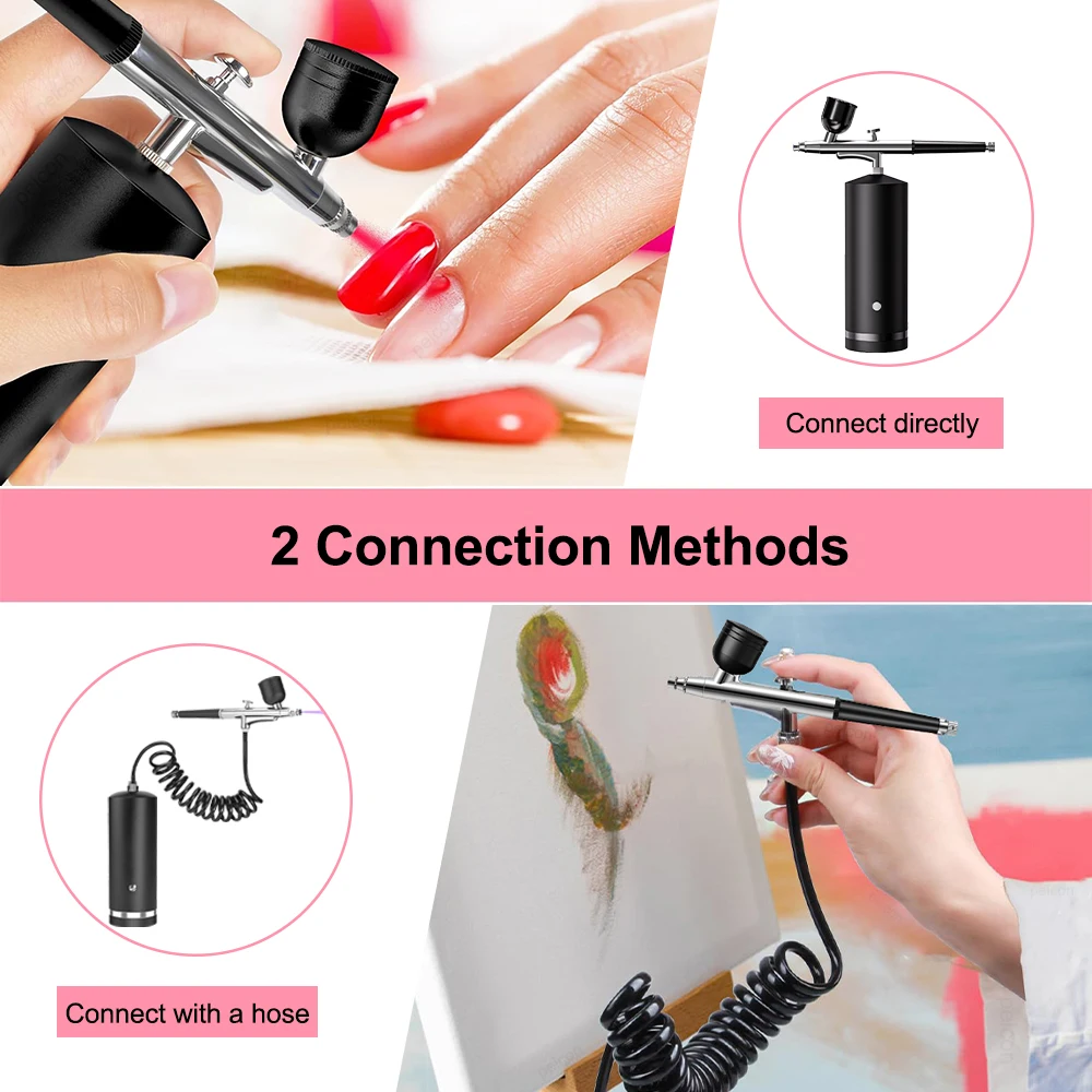 Airbrush Nail with Compressor Portable Airbrush Nails with Compressor Air Brush for Nails Art Painting Cake Crafts Nails Spray