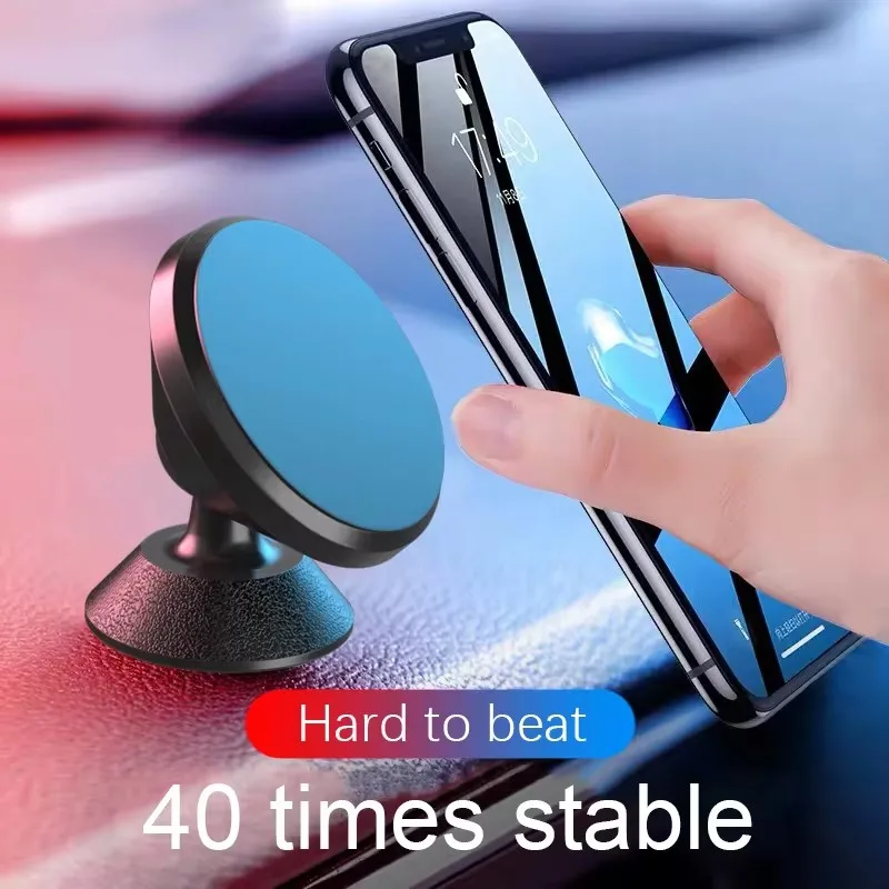 Universal Magnetic Car Phone Holder Stand for iPhone Samsung Magnet Mount Round Car Holder Dashboard Mobile Phone Holder