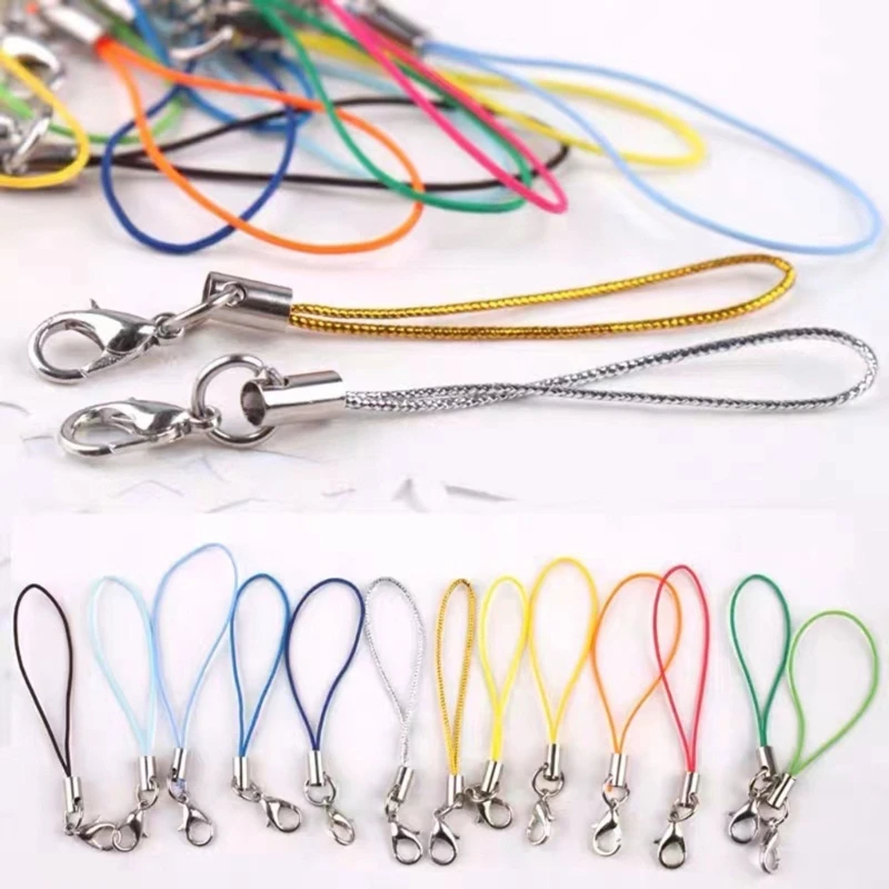 Durable DIY Phone Lanyard Alloy Material Phone Charm Carabiner Wrist Lanyard