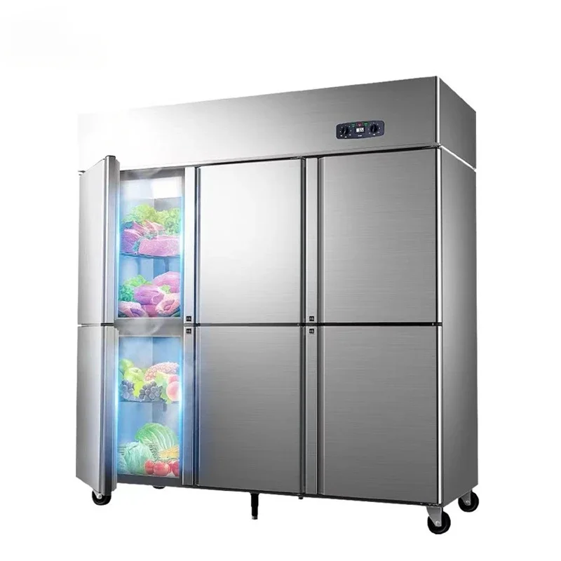 

Kitchen 6 Doors Upright Freezer Refrigerator Restaurant 1465L Vertical Cooler Fridge