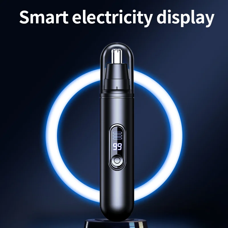 Men's Electric Nose Hair Trimmer USB Rechargeable Painless Nose Ear Eyebrow Hair Remover Portable Mini Clipper