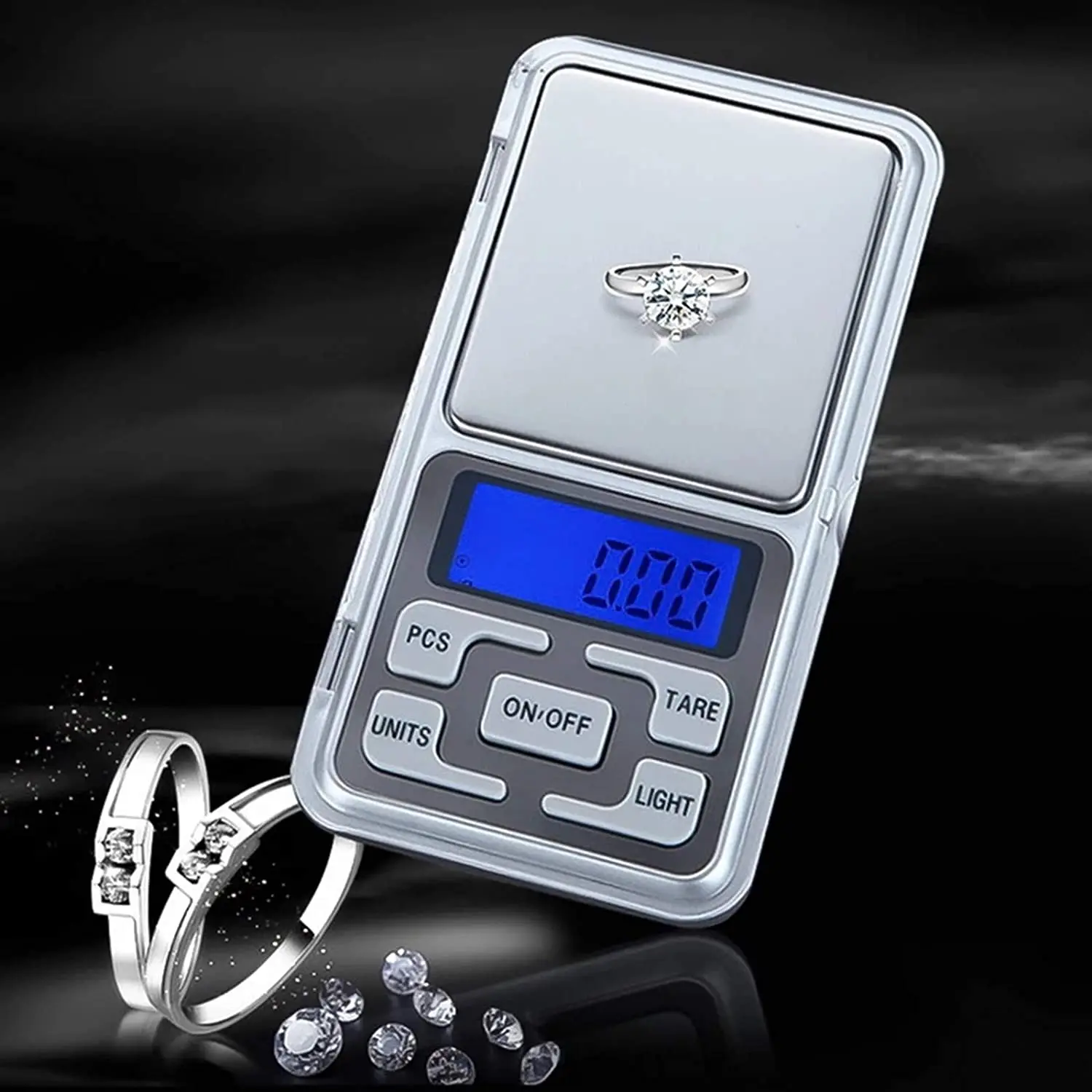 Miniwaage 500 g/300 g/200 g/100 g x 0,01 g/0,1 g Genauigkeit, elektronische digitale Präzisions-Schmuckwaage, Taschenwaage, Waage für Gold