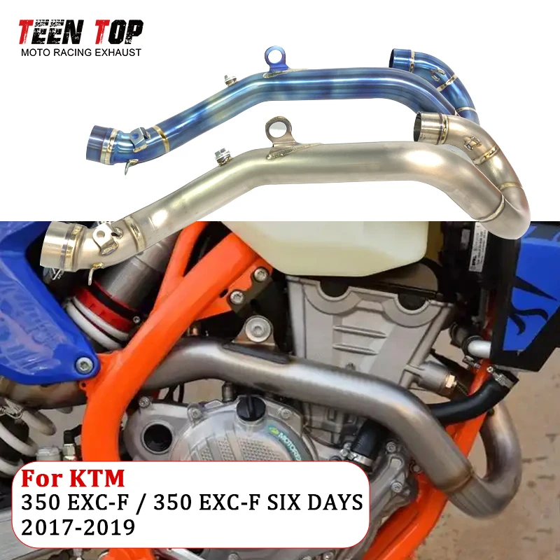

Передняя выхлопная труба для KTM 350EXC-F 350EXC-F SIX DAYS 2017-2019, титановая выхлопная труба 350excf для велосипеда, 50 мм, Escape Moto Tube