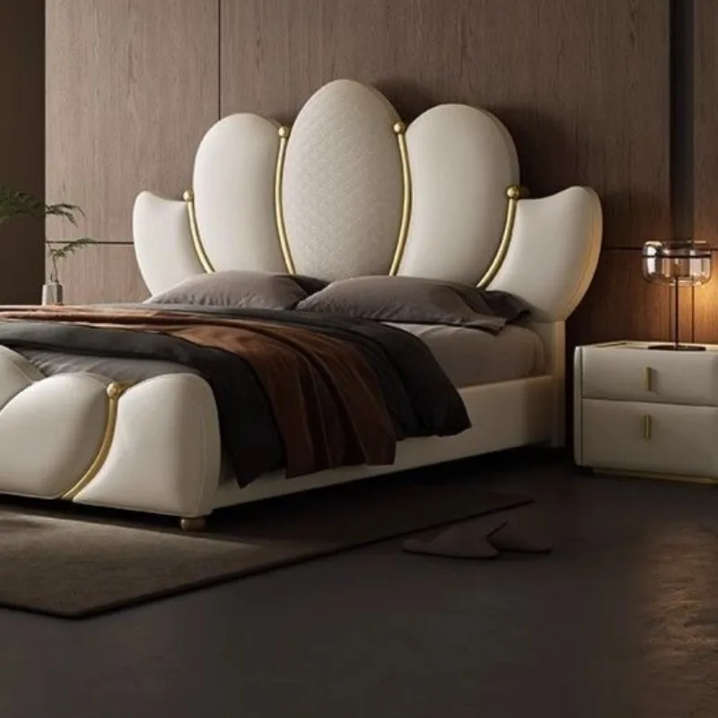 Bedsroom Modern Beds Sleeping Headboard Storage Luxury Beds Twin Unique Camas De Casal De Luxo Home Furniture Accessories