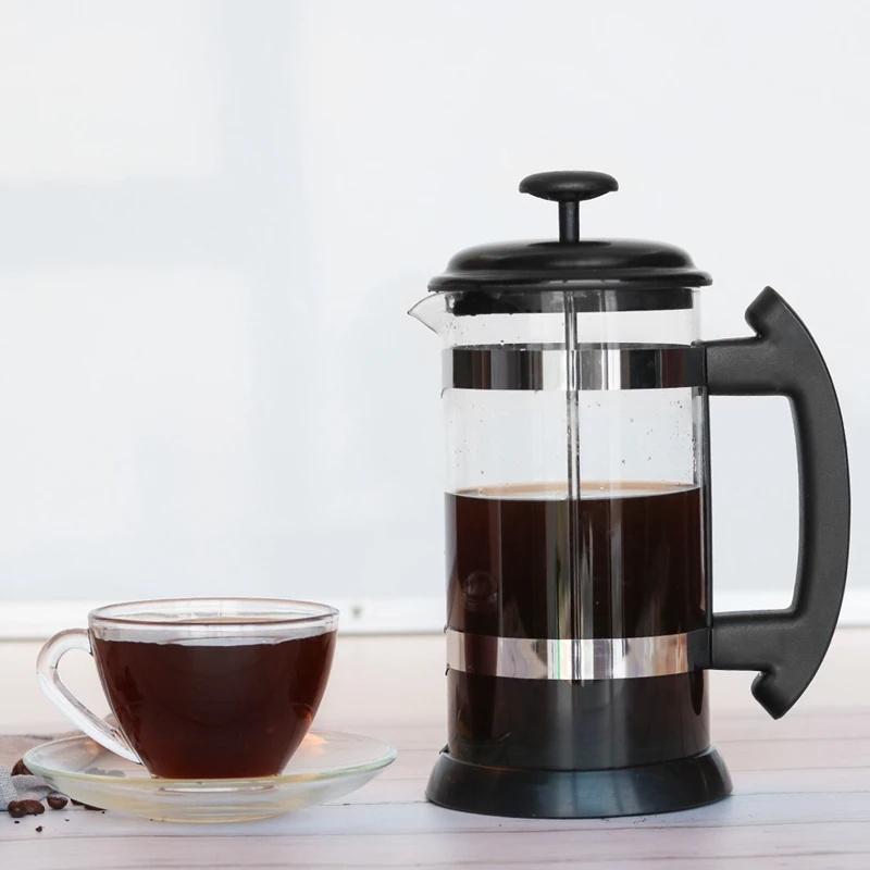 French Press Refillable Coffee Kettle Party Time Americano Coffee Maker Wholesale Tea Milk Foam Producer With Tea Filter