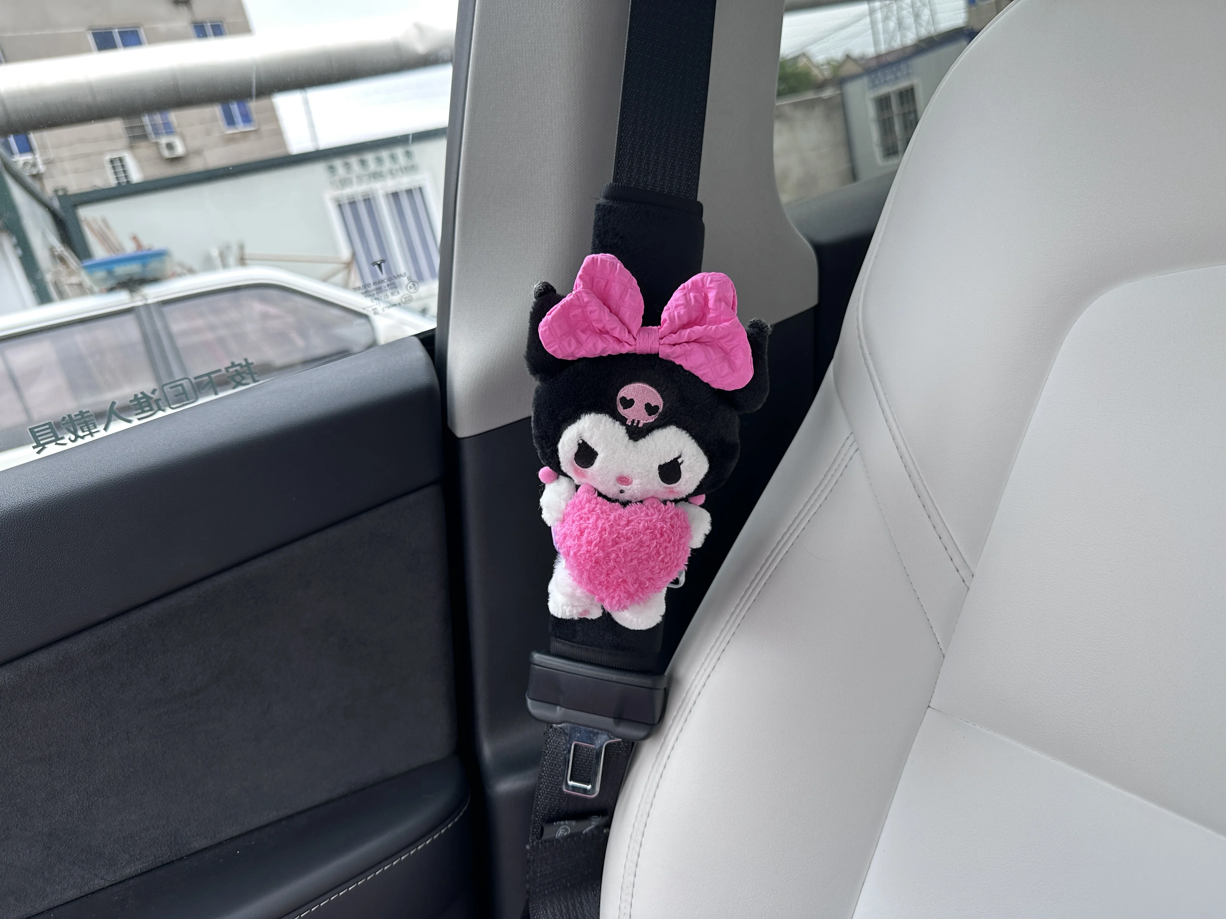 Sanrio minha melodia cinnamoroll kuromi protetor de cinto de segurança do carro dos desenhos animados anime personagem acessórios carro kawaii decoração presente