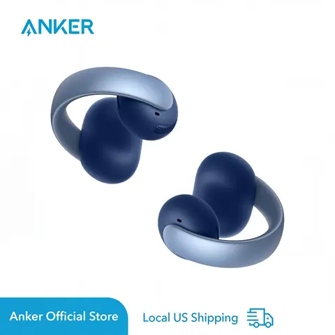 Soundcore AeroClip by Anker - Open-Ear Earbuds - Clip-On Headphones - Adaptive Comfort - Clear Calls - 4 Mics and AI - Stable Fit - 12mm Drivers for Powerful Bass - Hi-Res - Open-Ring Design (Refurbished)