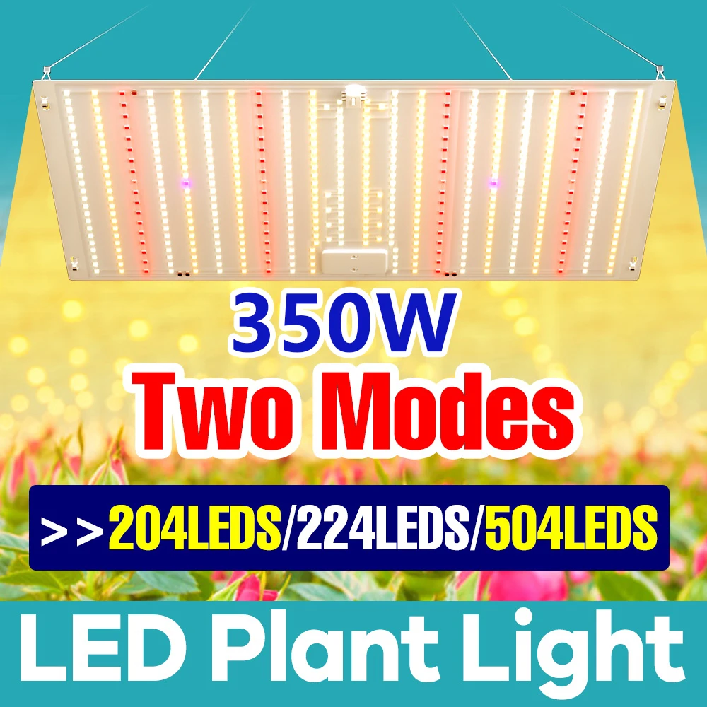 Plant Grow Light LED Full Spectrum 350W Veg/Bloom 2Modes 100-277V Hydroponic Growth Box Greenhouse Tent Seedling Cultivate Lamp