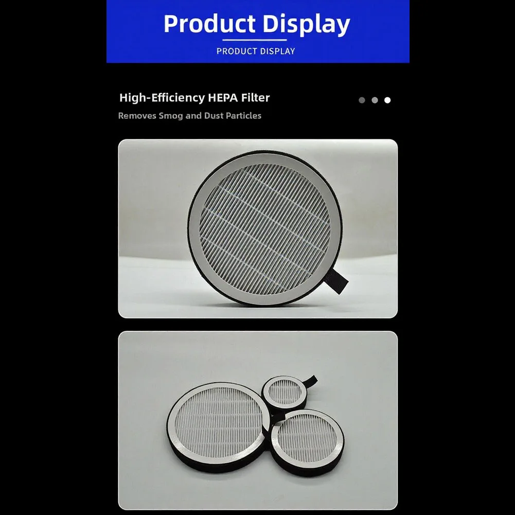 True HEPA Activated Carbon Air Filter For Premium Purifiers Odor= Removal & Dust Capture Replacement Kit For Office Bedroom