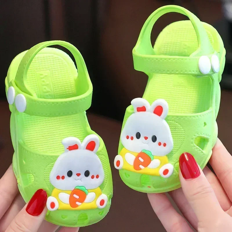 Cartoon Rabbit Sandals Summer Baby Girls\' Shoes Home Anti Slip Infant Girl‘s Sandal Soft Sole Beach Kids Shoes