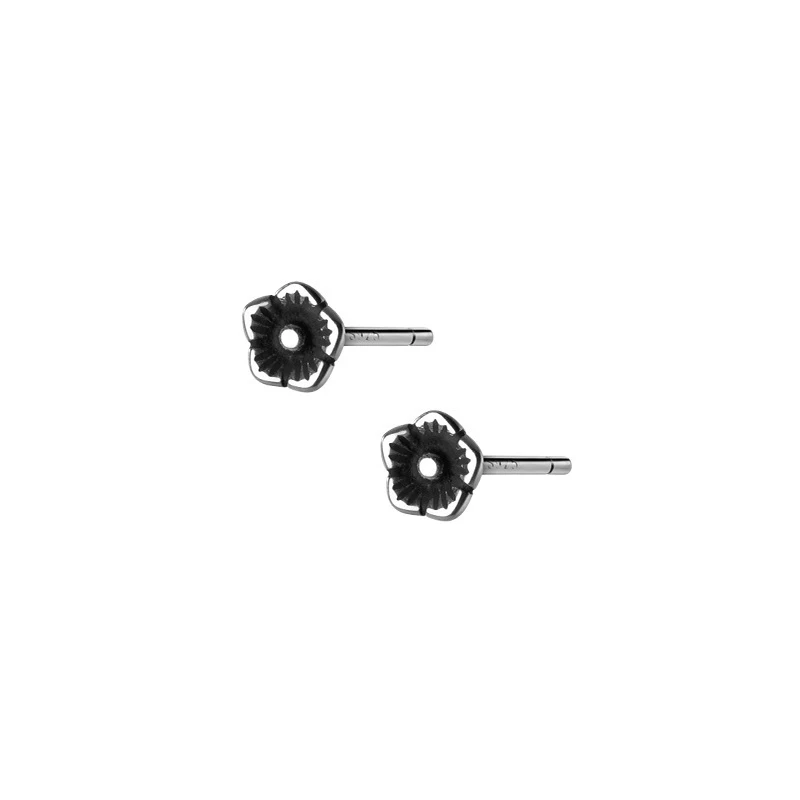 Modian Small Vintage Silver Stud Earrings for Women 925 Sterling Silver Studs Ear Fine Jewelry Accessories Prevent allergy