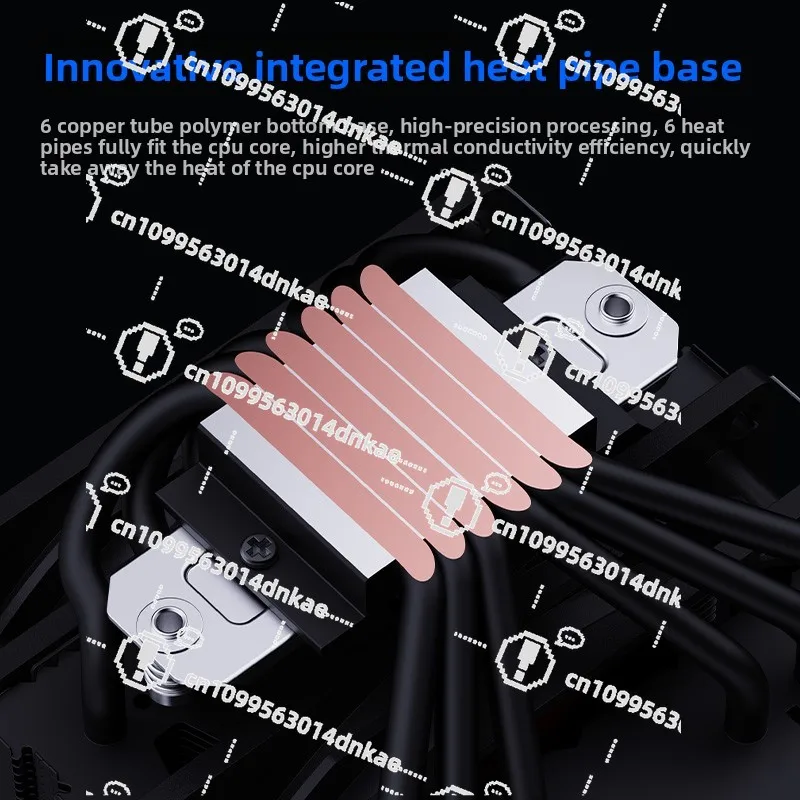 mt660大型ダブルタワー6ヒートパイプcpuラジエーター8銅パイプ空冷1151デスクトップコンピューターサイレントファン