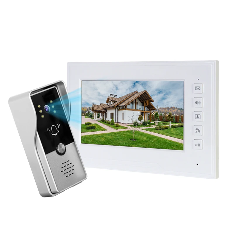 Video Intercom with Electronic Lock and Key 720P Doorbell Home Security Entry Access Control System Video Door Phone for Villa