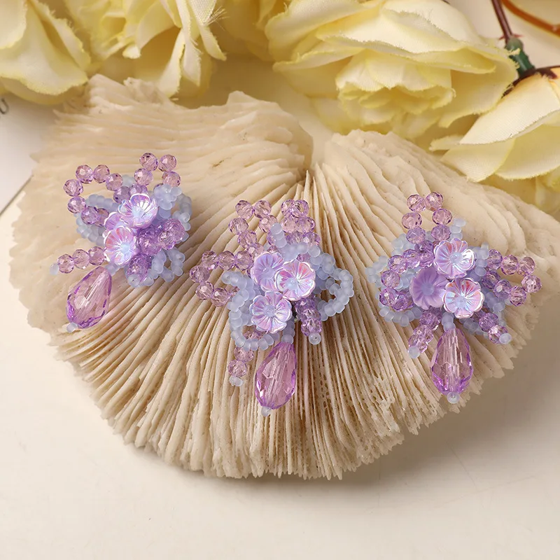 

10 шт., роскошные зажимы для кромок «сделай сам», шапки, сумки, украшения для обуви, нашивки для одежды, модные хрустальные рисовые бусины, цветочная кластерная нашивка