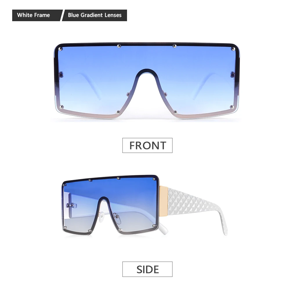 CRIXALIS Damen-Sonnenbrille mit großem Rahmen, quadratisch, Y2K-Marke, Vintage-Sonnenbrille, Schildbrille, UV400-Schutz, Sonnenbrille für Damen – Detail 7