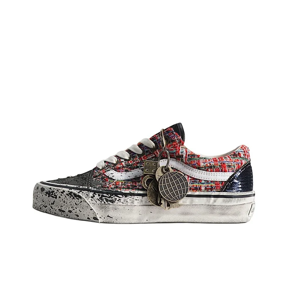 POIZON Old Skool Vans Premium Charms 'Vermelho Preto'