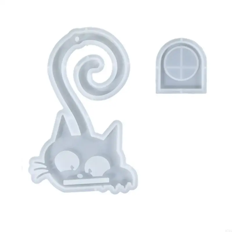 

97BA Kitten Silicone Stand Molds for Tealight Stand Holder Epoxy Resin Silicone Molds Gypsum Silicone Molds