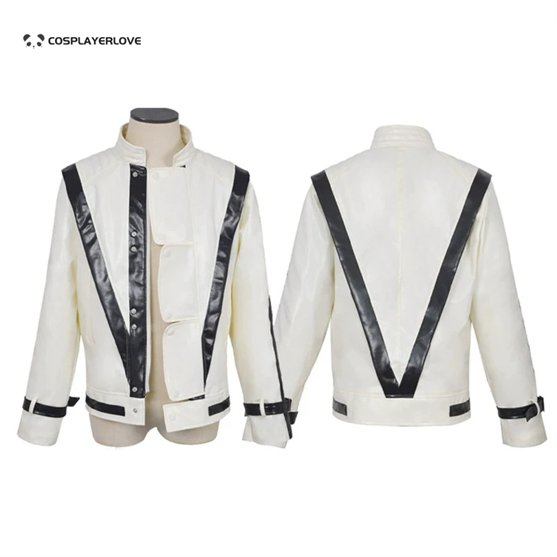 

Michael Jackson Pop Classic Red/White Jacket Cosplay Costume Halloween Christmas Comic-con Outfit
