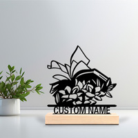 1pc Romantic Personalized Custom Book Metal Statues Astronomy Gift with Wooden Base, Ideal for Stargazers, Study, Science Room D