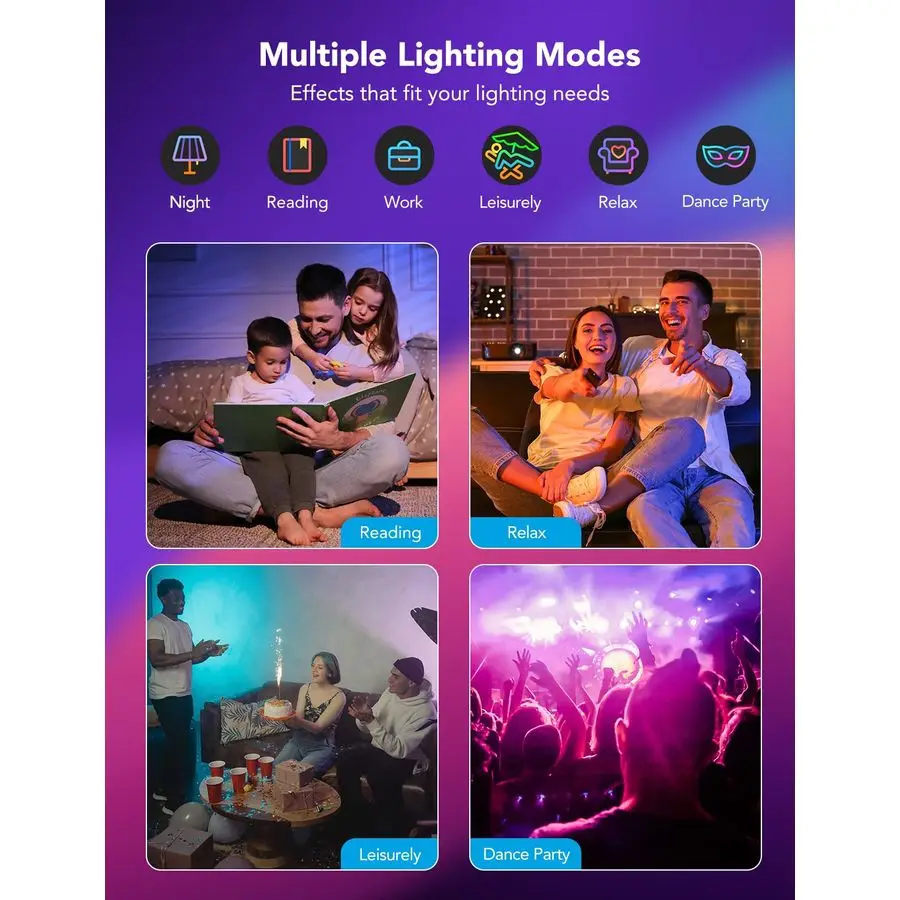 إضاءة ذكية مجوفة مقاس 6 بوصات، توصيل مباشر بلوتوث واي فاي RGBWW LED، وضع 65 مشهد، يعمل مع Alexa amp Google Ass