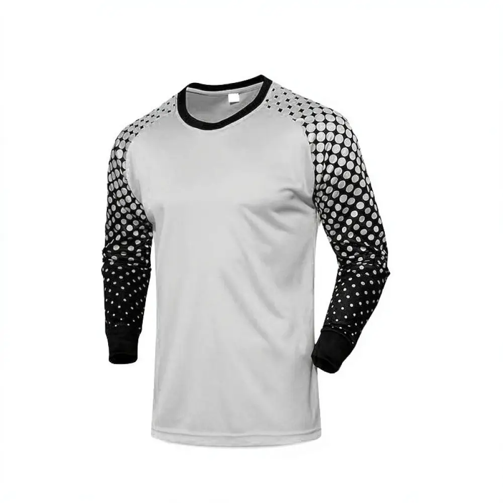 Padded Soccer Goalie Shirt Long Sleeve Protective Jersey Anti Shock Football Uniform Training Gear For Youth And Adult