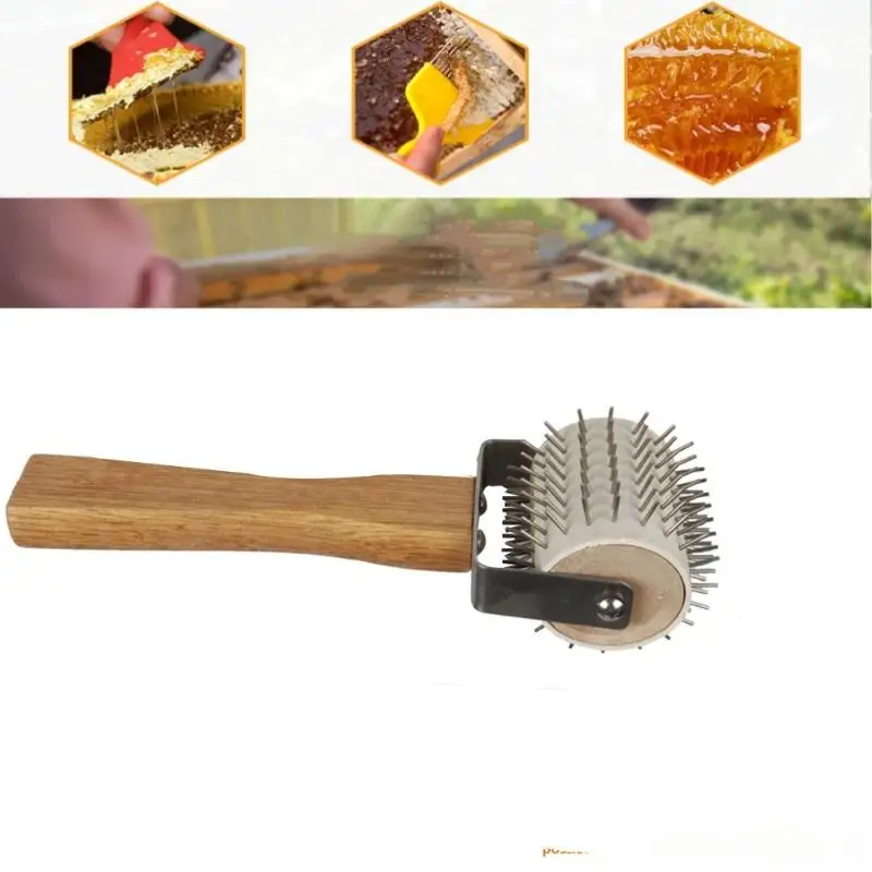 Wheel Uncapping Fork Gear Bee Honeycomb Rake Needle Roller Honey Extracting Tool Beekeeping Supplies Tools
