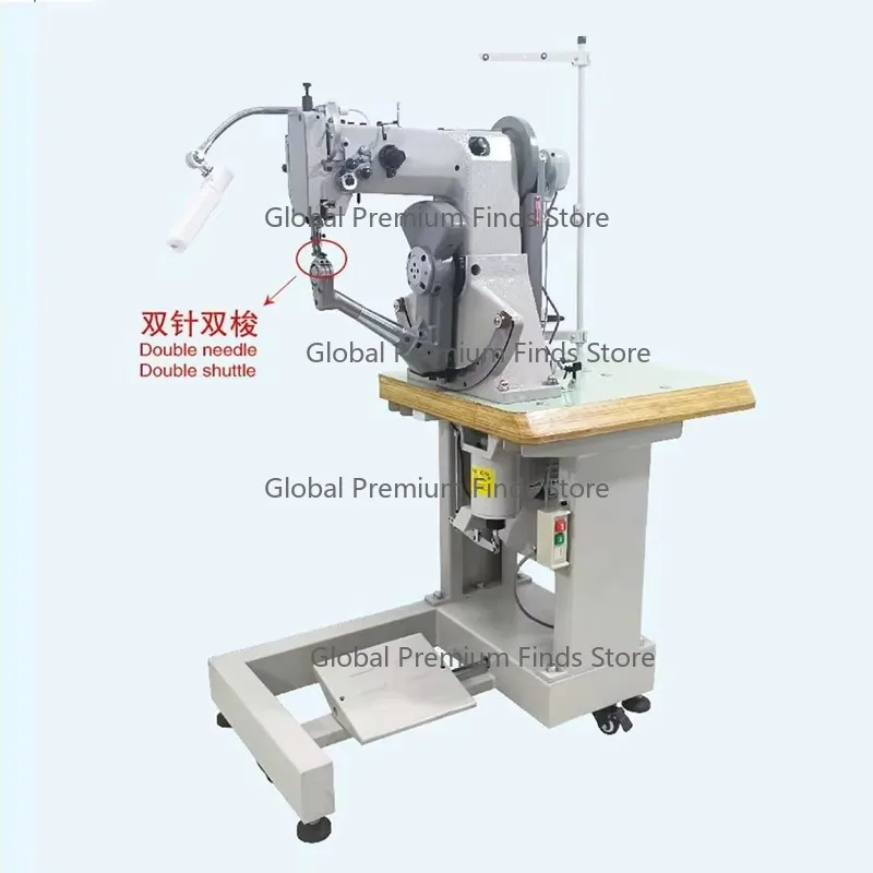 CP-168H Industrial Flat-Bed Double Ne-edle Double Shuttle Lock Stitch Servo Motor Sewing Machine for Shoes Manufacturing Plant