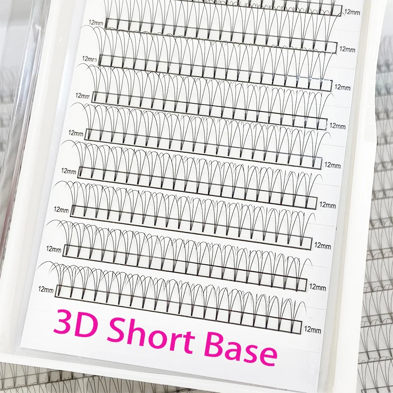 

3D Short Base Hand Woven maquillage Lash 3D Short Stem False Eyelashes Extension Natural Curl Premade Fans Volume Lashes