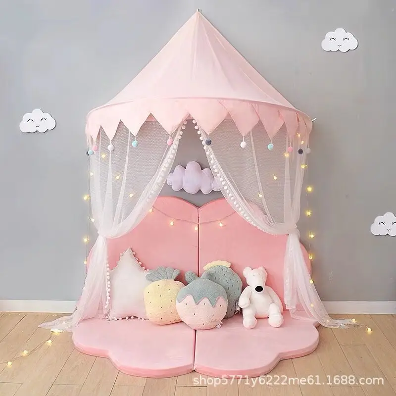 子供用テント屋内プリンセスルーム壁掛けベッドサイド装飾ベッドマントル