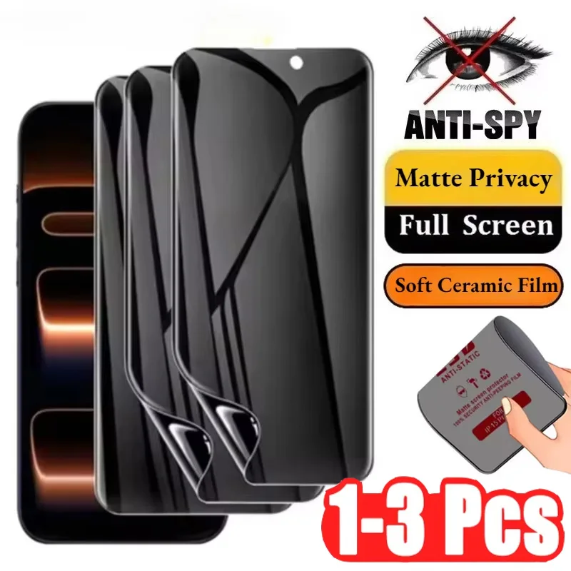Protecteur d'écran de confidentialité en céramique mate, 1 à 3 pièces, pour Xiaomi Redmi Note 15 Pro 14 13 12 11 10 9 8 Pro, films Redmi 15C 14C 13C 12C 10