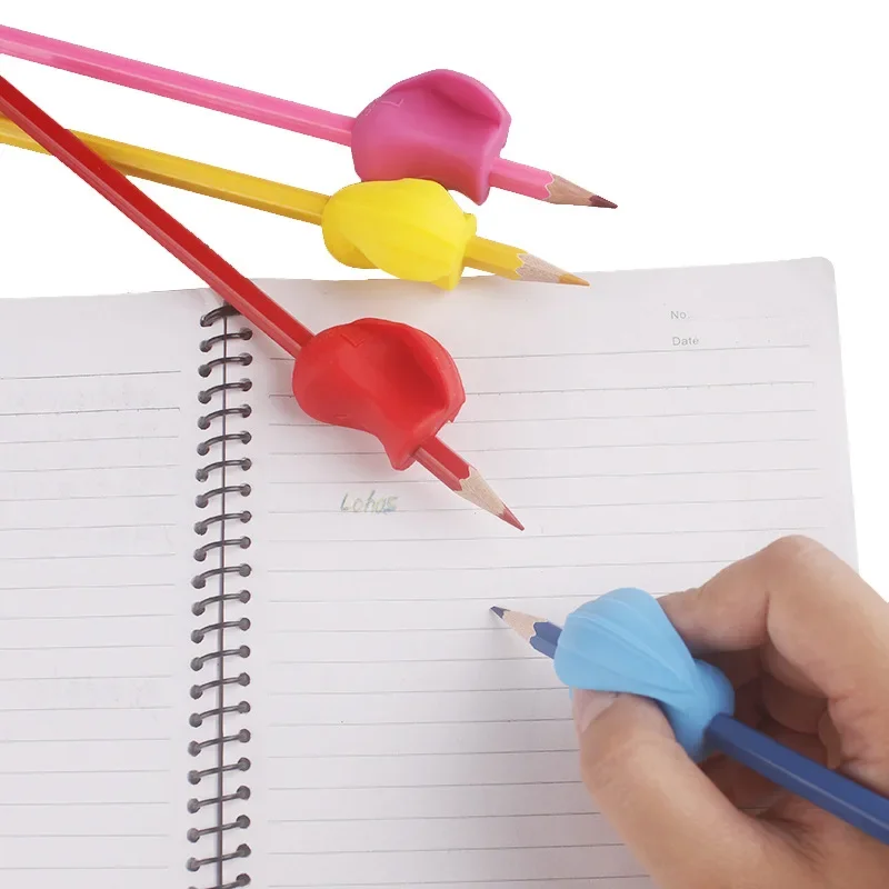 7 Pcs Children Writing Pencil Pen Holder Kids Learning Practise Silicone Pen Aid Grip Posture Correction Device for Students image 2