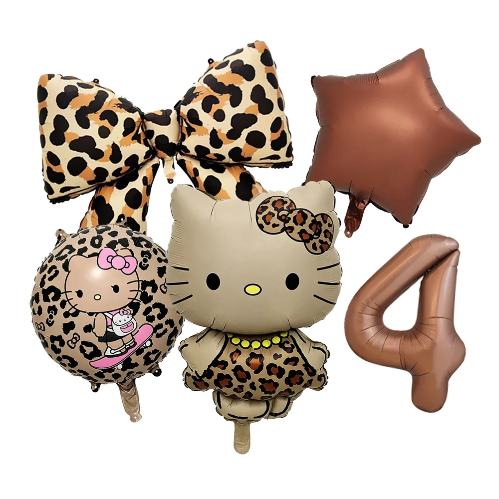 Cartoon Hello Kitty Themen-Tier-Zahlen-Folienballon-Set Kinder Geburtstag Konfetti Party Deko Zubehör Baby-Shower Spielzeug Geschenke – Detail 25