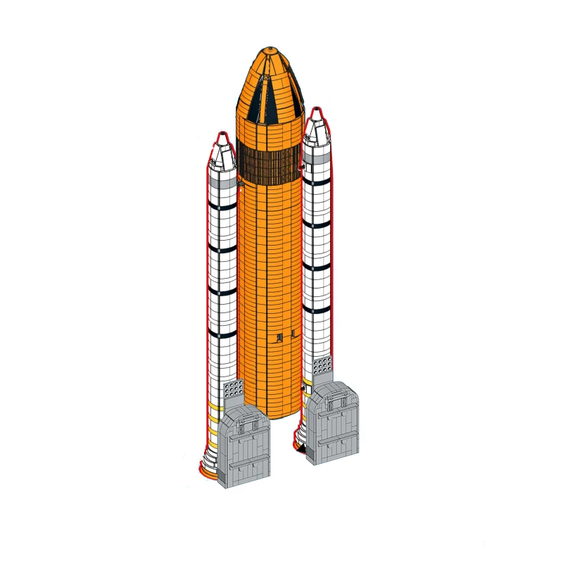 MOC-75461 Vertical Stand Update For Space Shuttle 10283 Aircraft Booster Building Blocks Assemble Bricks Toys Children Kid Gifts