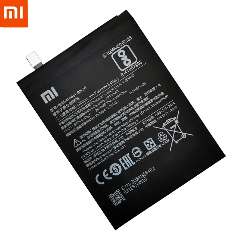 2024 Years BN36 Original Battery For Xiaomi Mi 6X A2 Mi6X MiA2 3000mAh Phone Batteries Bateria Fast Shipping + Tools